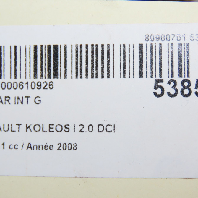 Feu arrière interieur gauche occasion RENAULT KOLEOS I Phase 1 06-2008->12-2011 2.0 DCI 150ch 26555JY05A 5