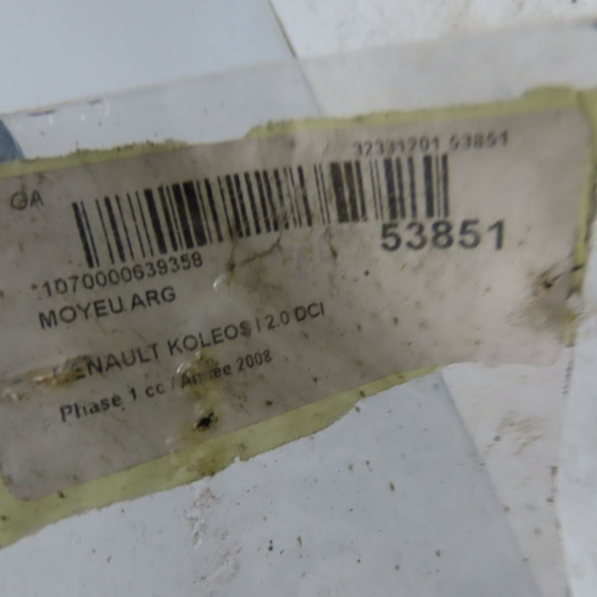 Moyeu arg occasion RENAULT KOLEOS I Phase 1 06-2008->12-2011 2.0 DCI 150ch 402027585R 7