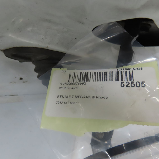 Porte avant droite occasion RENAULT MEGANE III Phase 2 01-2012->06-2014 1.6 DCI 130ch 801001645R 4