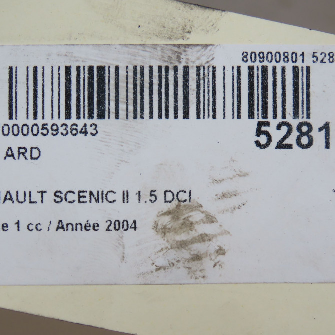 Feu arrière droit occasion RENAULT SCENIC II Phase 1 03-2004->09-2006 1.5 DCI 80ch 8200127702 5