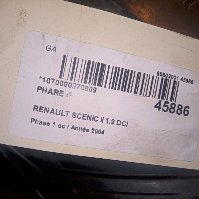 Phare gauche occasion RENAULT SCENIC II Phase 1 03-2004->09-2006 1.9 DCI 120ch 260605447R 4
