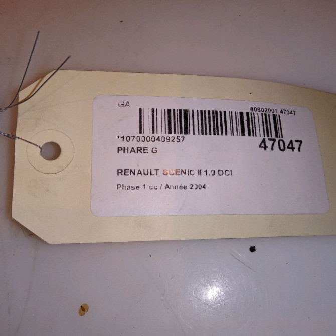 Phare gauche occasion RENAULT SCENIC II Phase 1 03-2004->09-2006 1.9 DCI 120ch 260605447R 4