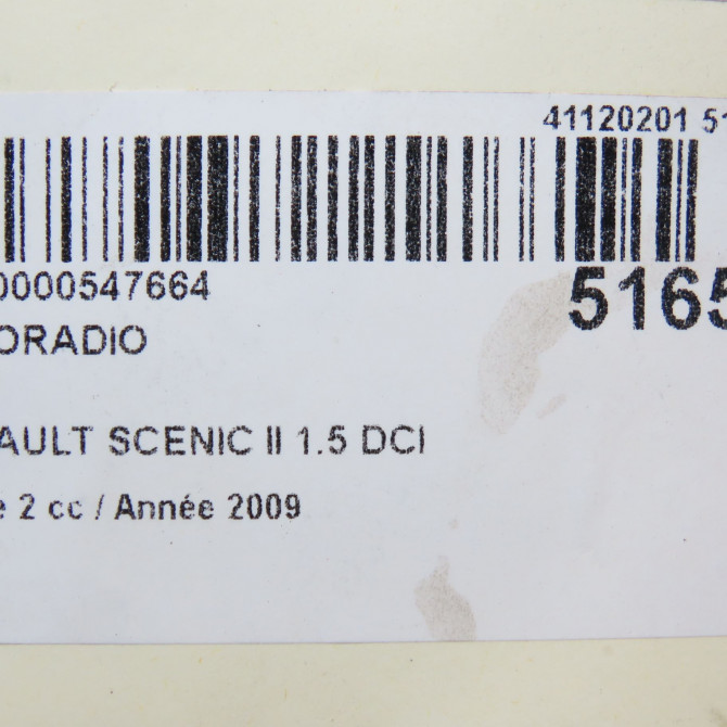 Autoradio occasion RENAULT SCENIC II Phase 2 09-2006->04-2009 1.5 DCI 105ch 281157736R 6