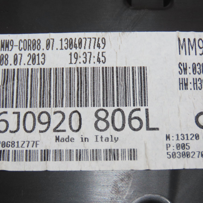 Compteur occasion SEAT IBIZA IV IBIZA IV Phase 2 2012-02-01->2016-03-31 1.6 TDI 90ch 6J0920806L 4