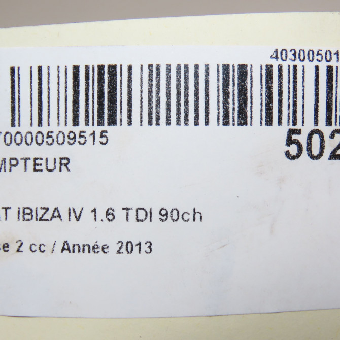 Compteur occasion SEAT IBIZA IV IBIZA IV Phase 2 2012-02-01->2016-03-31 1.6 TDI 90ch 6J0920806L 6