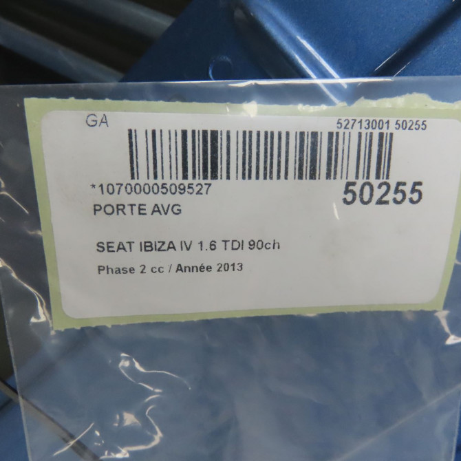 Porte avant gauche occasion SEAT IBIZA IV IBIZA IV Phase 2 2012-02-01->2016-03-31 1.6 TDI 90ch 6J4831055 5