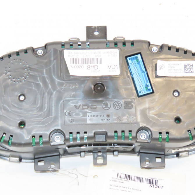 Compteur occasion SKODA FABIA II Phase 2 03-2010->12-2014 1.6 TDI 90ch 5J0920811D 2