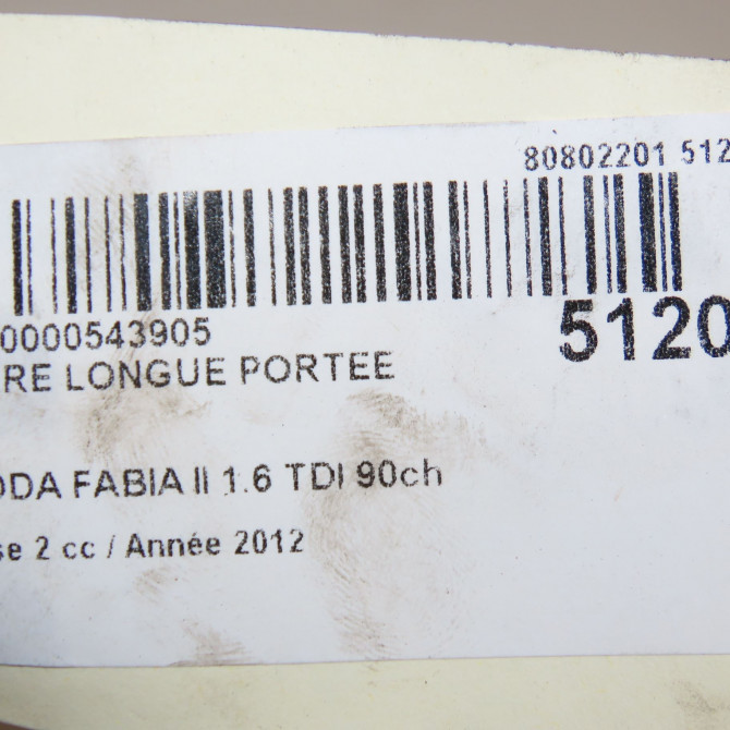 Phare longue portee avant gauche occasion SKODA FABIA II Phase 2 03-2010->12-2014 1.6 TDI 90ch 4