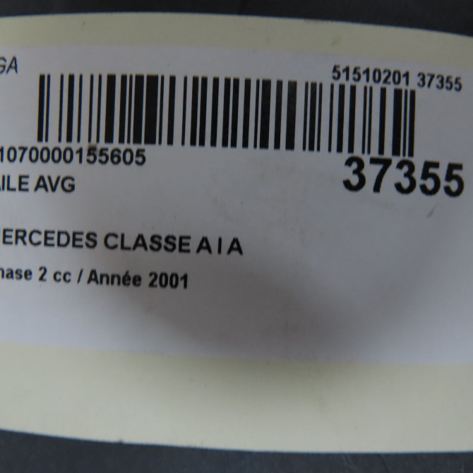 Aile avant gauche occasion MERCEDES CLASSE A I Phase 2 03-2001->09-2004 A 170 CDI 1688800718 7