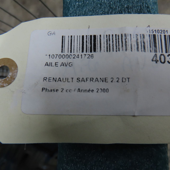 Aile avant gauche occasion RENAULT SAFRANE Phase 2 09-1996->08-2000 2.2 DT 7751469350 6