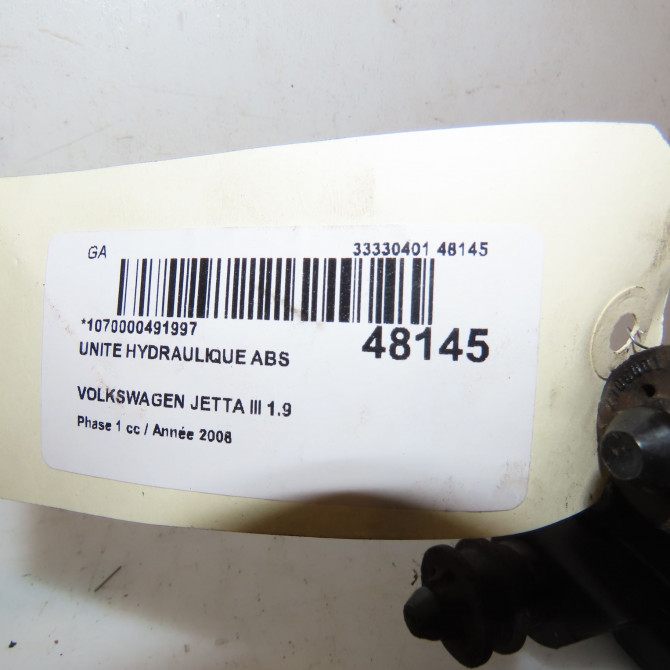 Unité hydraulique ABS occasion VOLKSWAGEN JETTA III Phase 1 09-2005->12-2010 1.9 TDI 105ch 1K0614117JBEF 3