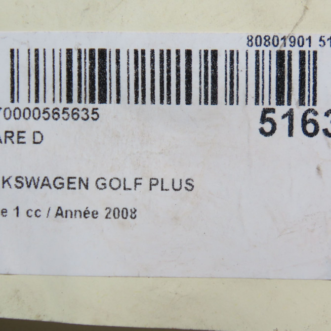Phare droit occasion VOLKSWAGEN GOLF PLUS Phase 1 03-2005->03-2009 1.9 TDI 105ch 5M1941006B 6