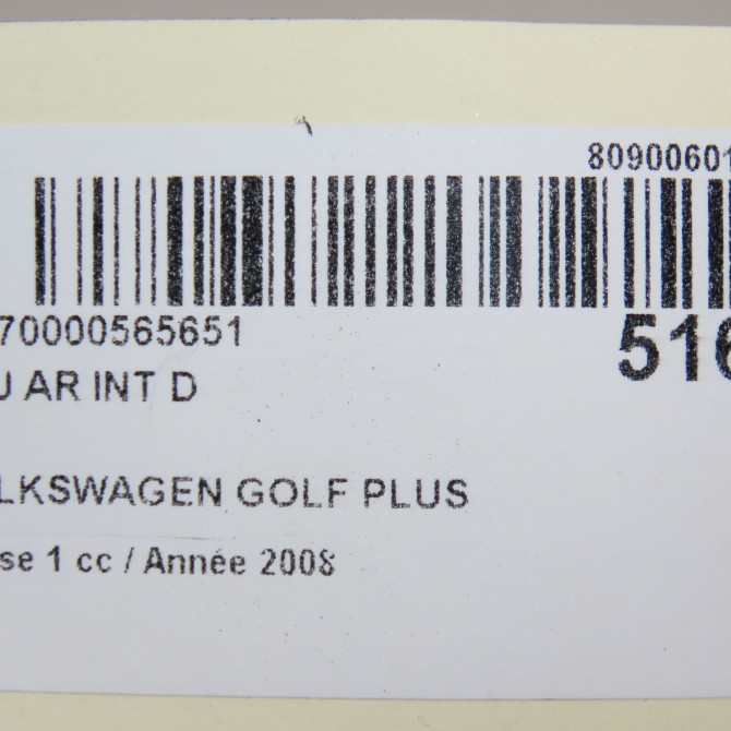 Feu arrière intérieur droit occasion VOLKSWAGEN GOLF PLUS Phase 1 03-2005->03-2009 1.9 TDI 105ch 5M0945094S 6