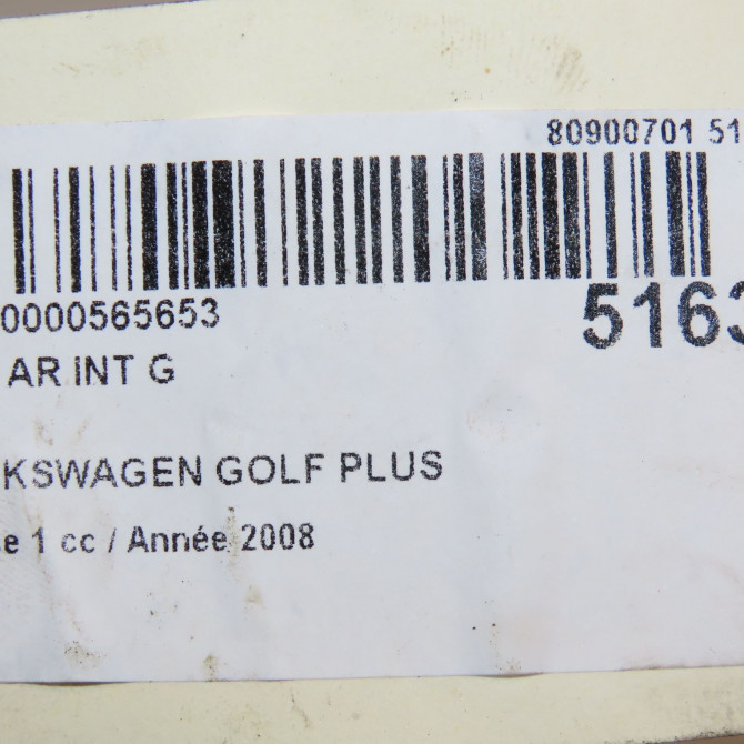 Feu arrière interieur gauche occasion VOLKSWAGEN GOLF PLUS Phase 1 03-2005->03-2009 1.9 TDI 105ch 5M0945093M 5