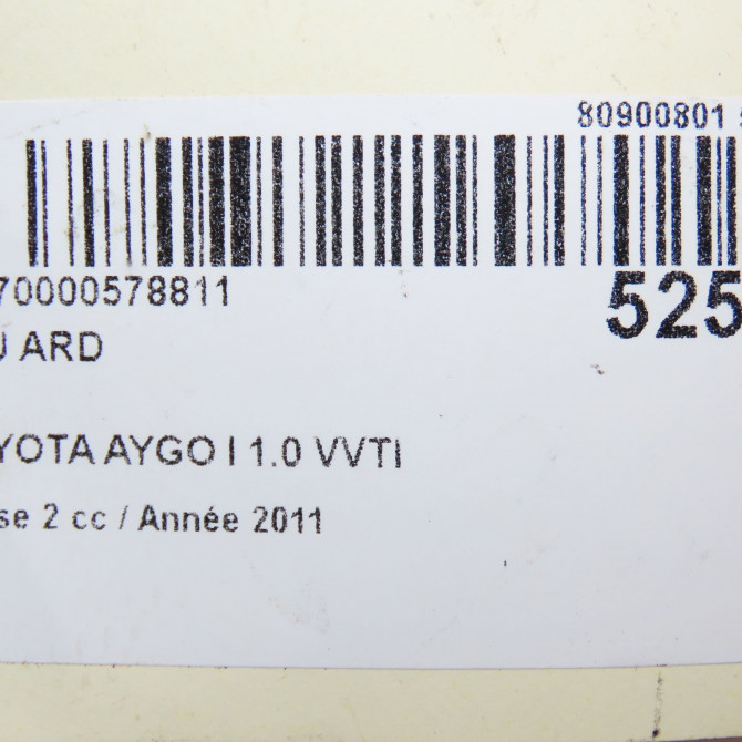 Feu arrière droit occasion TOYOTA AYGO I Phase 2 01-2009->06-2012 1.0 VVTI 815510H070 5