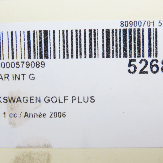 Feu arrière interieur gauche occasion VOLKSWAGEN GOLF PLUS Phase 1 03-2005->03-2009 1.9 TDI 105ch 5M0945093M 6