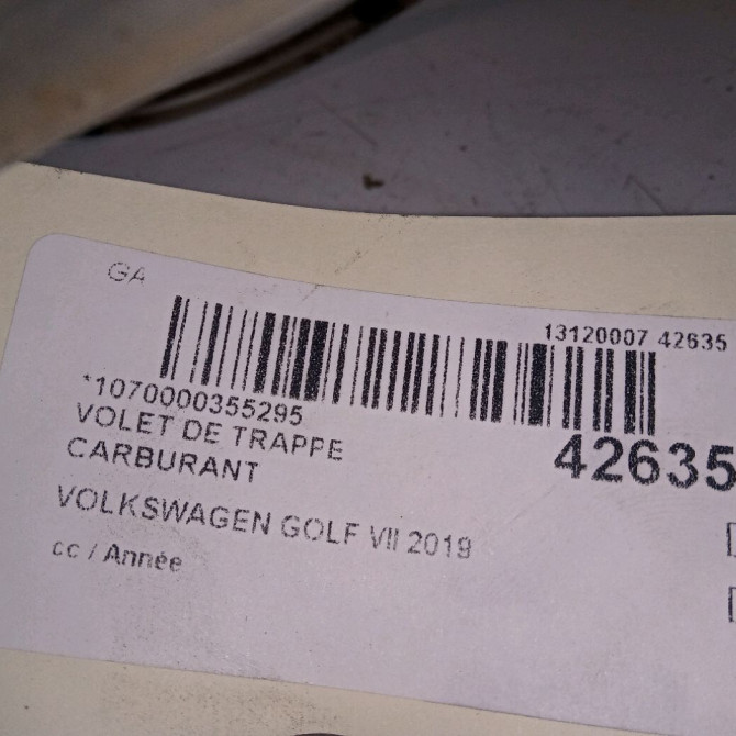 Volet de trappe carburant occasion VOLKSWAGEN GOLF VII 5G0809909GRU 2