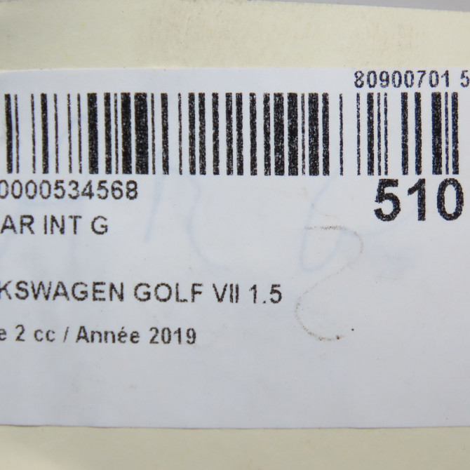 Feu arrière interieur gauche occasion  5G0945093AG 6