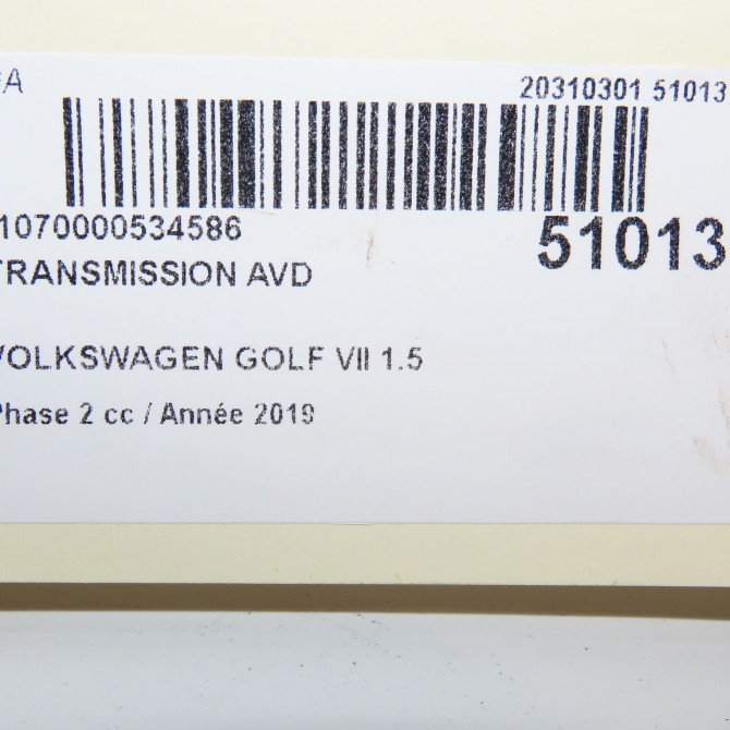 Transmission avant droite occasion  5Q0407272EB 5