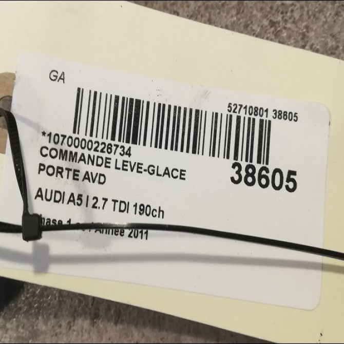 Commande lève-glace porte avant droite occasion AUDI A5 I Phase 1 07-2007->07-2011 2.7 TDI 190ch 8K0959855AV10 3