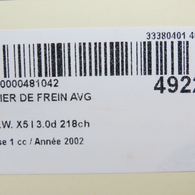 Etrier de frein avant gauche occasion B.M.W. X5 I Phase 1 04-2000->12-2006 3.0d 218ch 34116773131 6