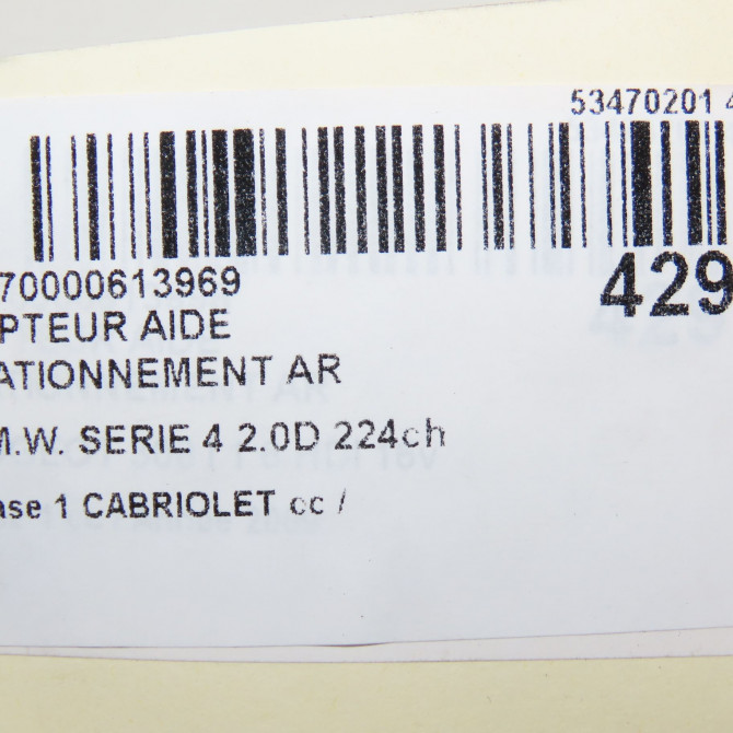 Capteur aide stationnement ar occasion  66202220666 7