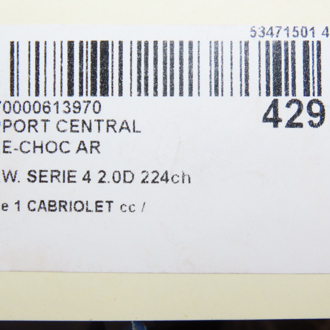 Support central pare-choc ar occasion  51127316350 4