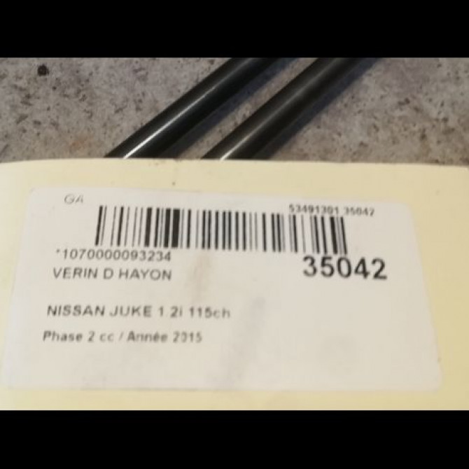 Verin droit hayon occasion NISSAN JUKE Phase 2 03-2014->... 1.2i 115ch 90450BV91A 2