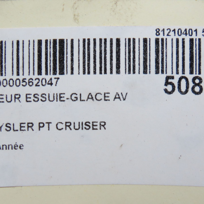 Moteur essuie-glace avant occasion CHRYSLER PT CRUISER 5142422AA 6