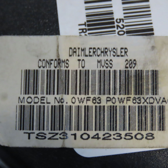 Ceinture arrière gauche occasion CHRYSLER PT CRUISER UC791L8AC 4