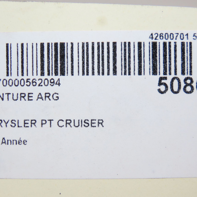 Ceinture arrière gauche occasion CHRYSLER PT CRUISER UC791L8AC 6