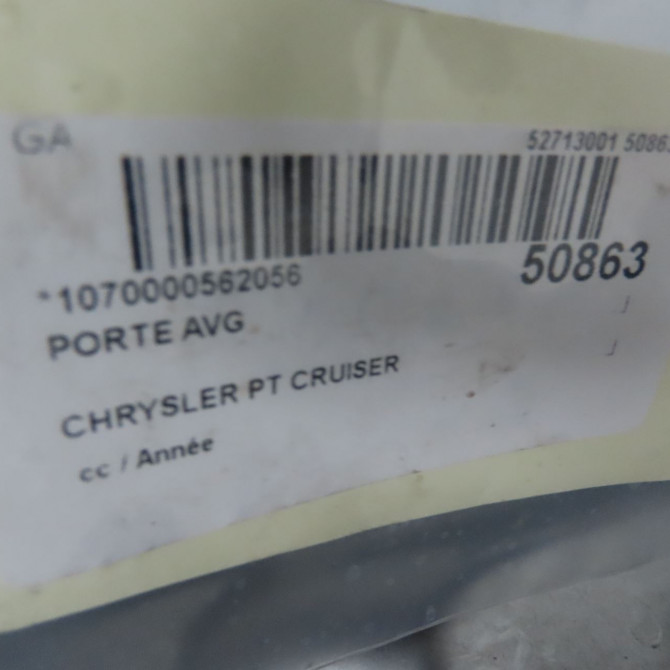 Porte avant gauche occasion CHRYSLER PT CRUISER 4724810AN 6