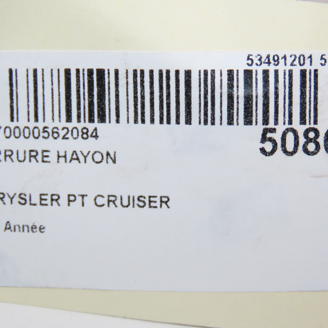 Serrure hayon occasion CHRYSLER PT CRUISER 4589016AC 5