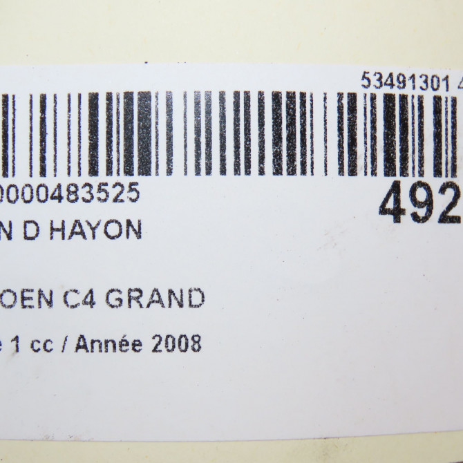 Verin droit hayon occasion CITROEN C4 GRAND PICASSO I Phase 1 10-2006->09-2013 1.6 HDI 110ch 8731N9 5