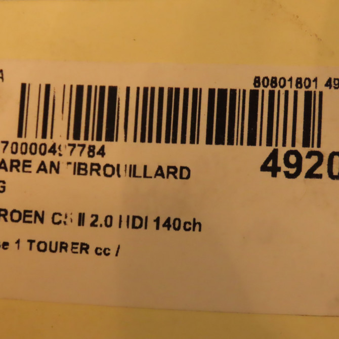 Phare antibrouillard avant gauche occasion CITROEN C5 II Phase 1 04-1995->04-1999 2.0 HDI 140ch 3