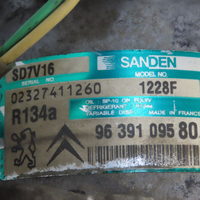 Compresseur air conditionne occasion CITROEN C8 Phase 1 06-2002->... 2.2 HDi 16v 130ch 6453JN 5