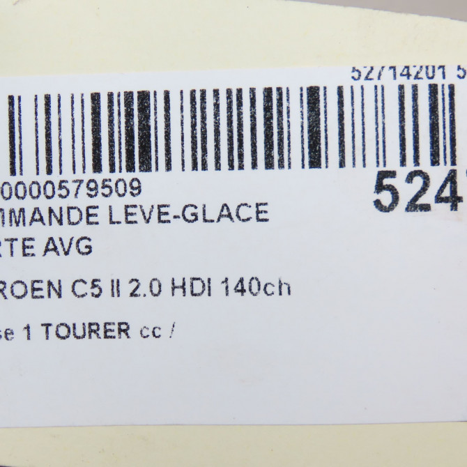 Commande lève-glace porte avant gauche occasion CITROEN C5 II Phase 1 04-1995->04-1999 2.0 HDI 140ch 6490NR 4