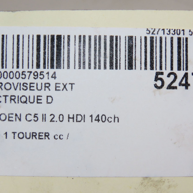 Retroviseur exterieur electrique droit occasion CITROEN C5 II Phase 1 04-1995->04-1999 2.0 HDI 140ch 8153SK 8