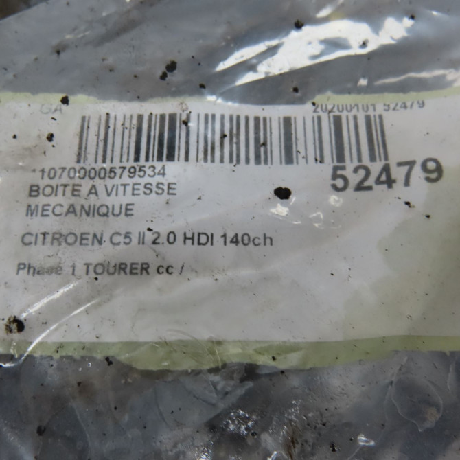 Boîte à vitesse mecanique occasion CITROEN C5 II Phase 1 04-1995->04-1999 2.0 HDI 140ch 1637303380 7