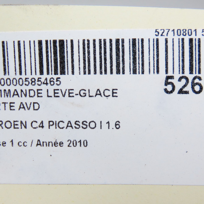 Commande lève-glace porte avant droite occasion CITROEN C4 PICASSO I Phase 1 01-2007->10-2013 1.6 HDi 16v 110ch 6554YG 5