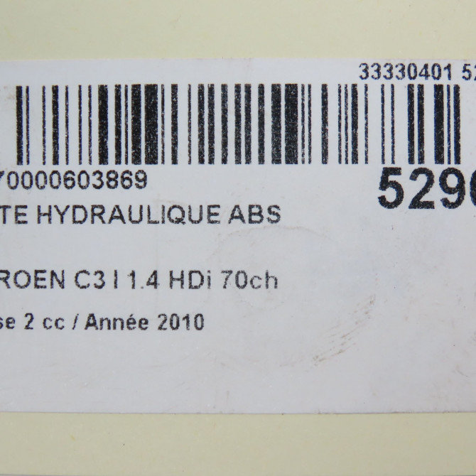 Unité hydraulique ABS occasion CITROEN C3 I Phase 2 10-2005->12-2010 1.4 HDi 70ch 4541FX 7