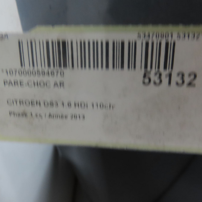 Pare-choc arrière occasion CITROEN DS3 Phase 1 11-2009->03-2014 1.6 HDi 110ch 1611631580 7
