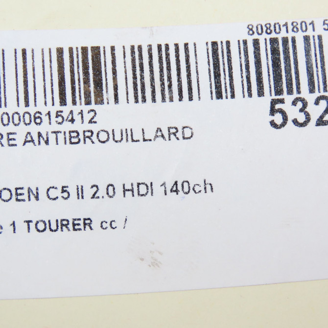 Phare antibrouillard avant gauche occasion CITROEN C5 II Phase 1 04-1995->04-1999 2.0 HDI 140ch 5