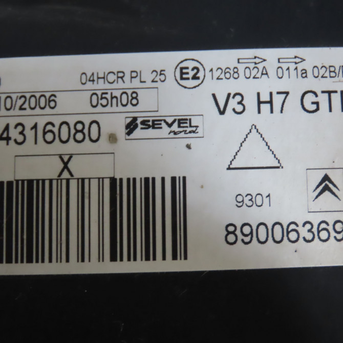 Phare gauche occasion CITROEN C8 Phase 1 06-2002->... 2.0 HDi 138ch 620815 4