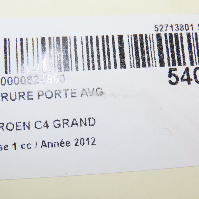 Serrure porte avg occasion CITROEN C4 GRAND PICASSO I Phase 1 10-2006->09-2013 1.6 HDI 110ch 9135Y0 5