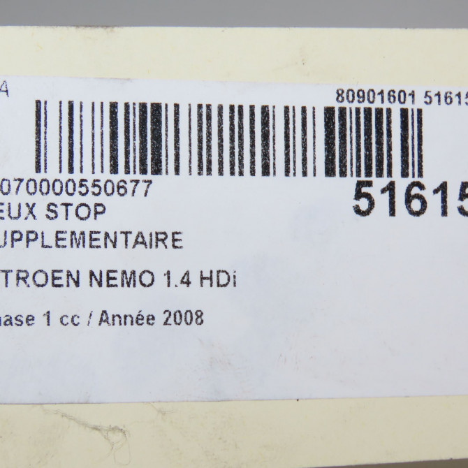 Feux stop supplementaire occasion CITROEN NEMO Phase 1 09-2008->... 1.4 HDi 6351ES 4