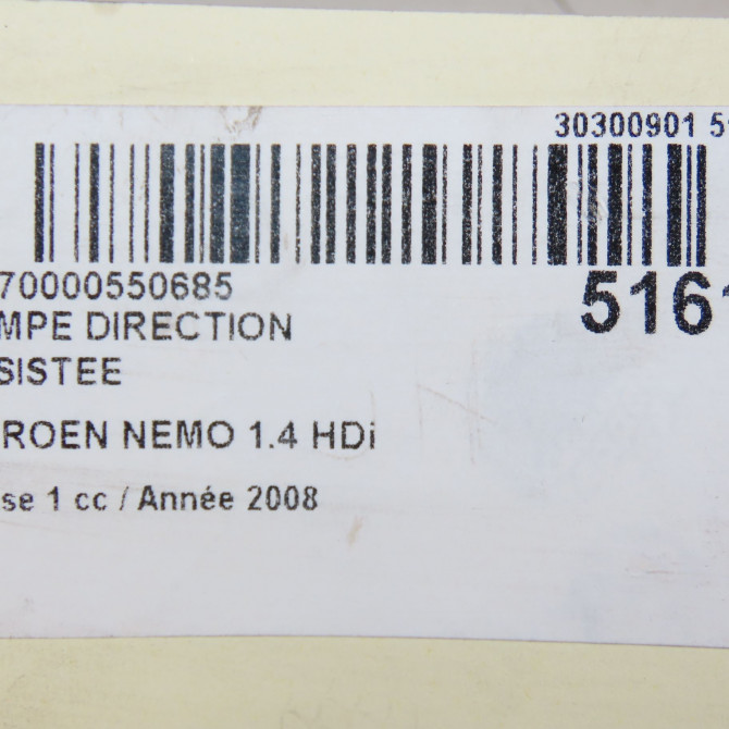 Pompe direction assistee occasion CITROEN NEMO Phase 1 09-2008->... 1.4 HDi 1440200380 8