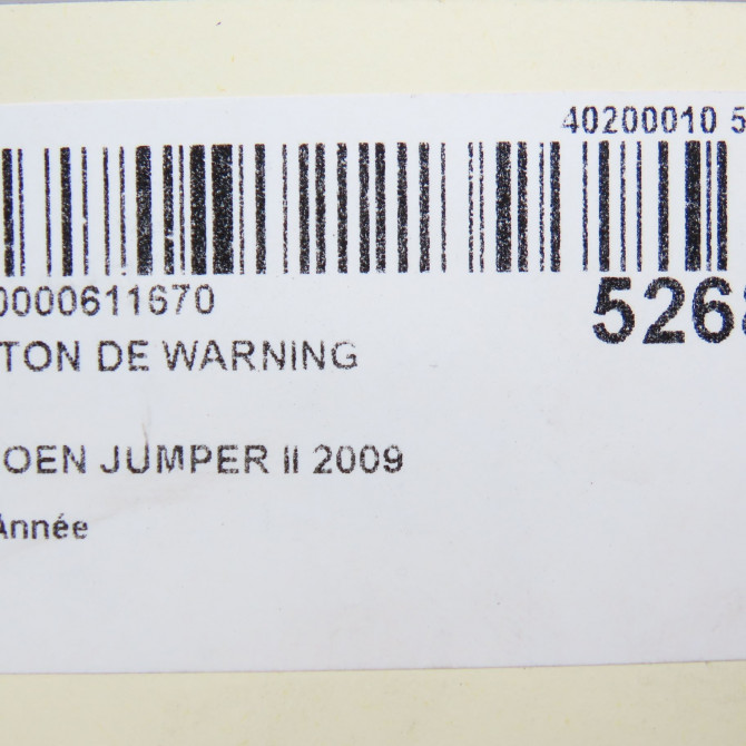 Bouton de warning occasion CITROEN JUMPER III Phase 1 06-2006->... 6554VP 5