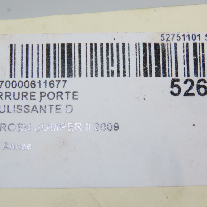 Serrure porte coulissante d occasion CITROEN JUMPER III Phase 1 06-2006->... 1633563880 8