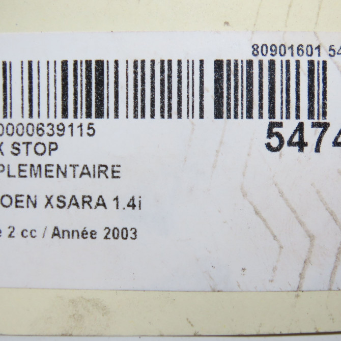 Feux stop supplementaire occasion CITROEN XSARA Phase 2 09-2000->12-2005 1.4i 6350A6 5
